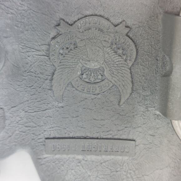 Cowboys Stay in the Saddle Longer Red Blue Enamel Belt Buckle - Picture 7 of 8